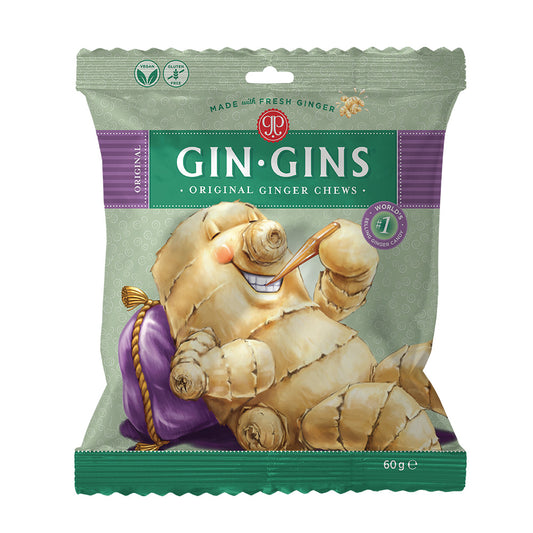 GIN GINS® ORIGINAL GINGER CHEWS 60g