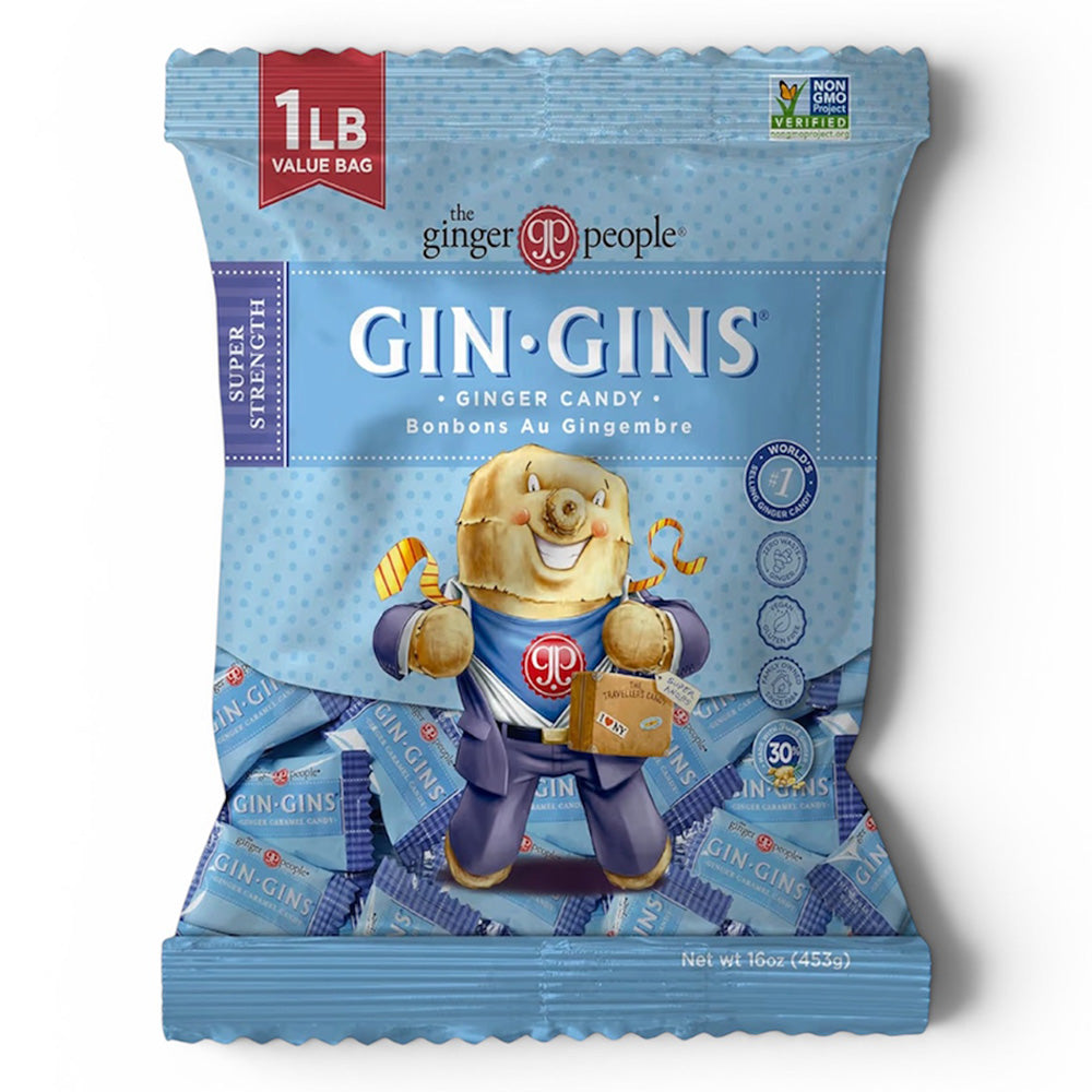 GIN GINS® NEW 453G CARAMEL SUPER STRENGTH CANDY MEGABAG!
