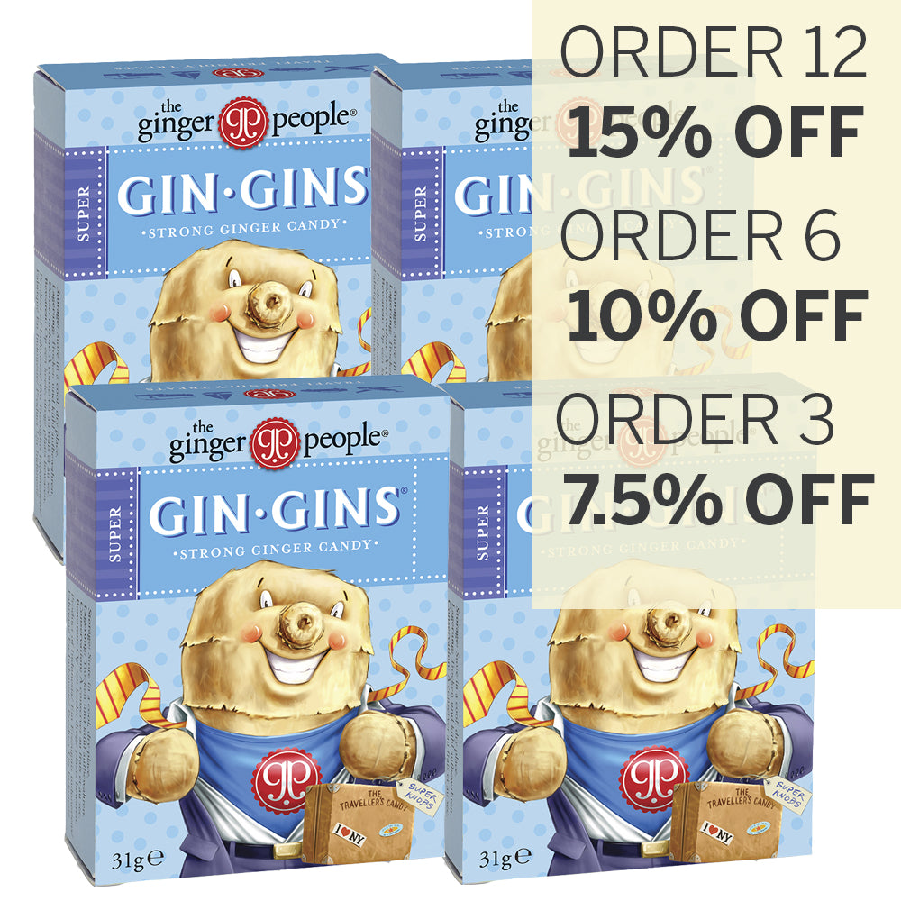 GIN GINS® SUPER STRONG CARAMEL GINGER CANDY 31g