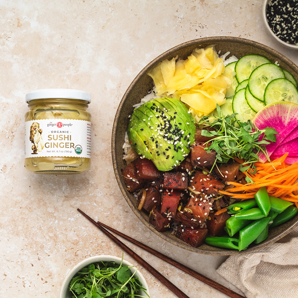 Poke Bowl with Sushi Ginger