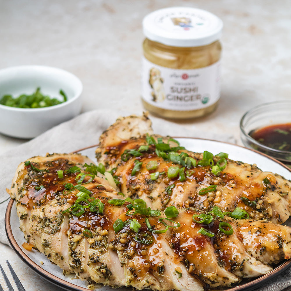 Turkey Breast with Ginger Scallion Sauce